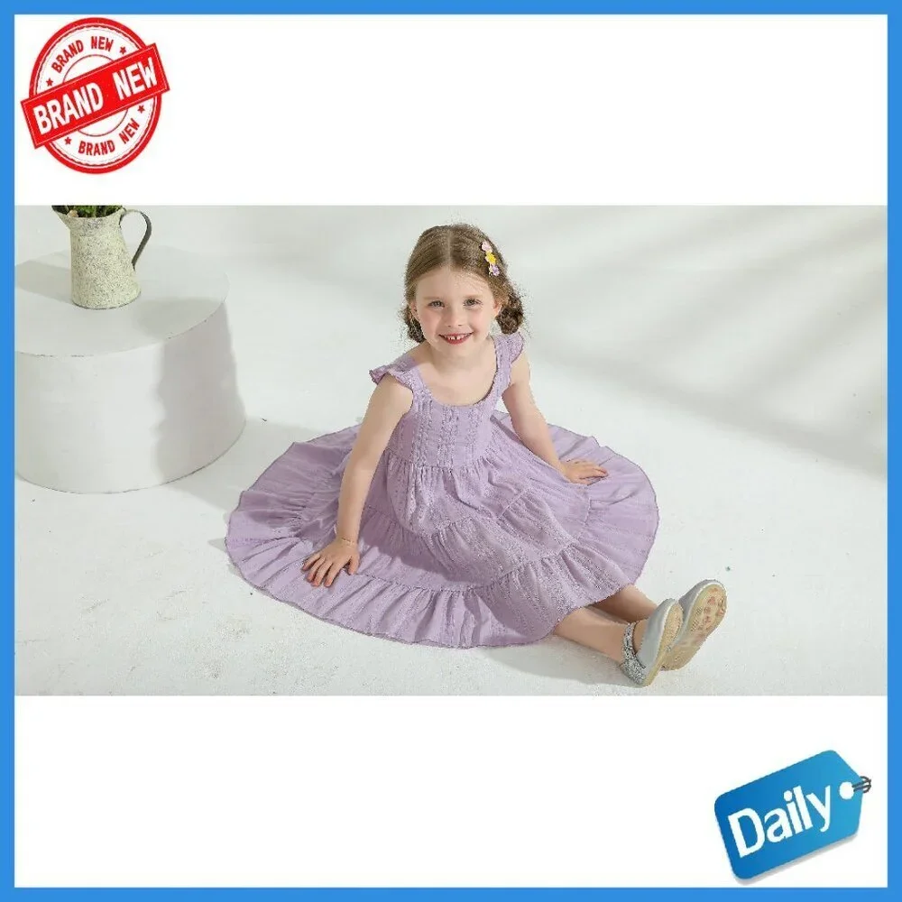 Toddler Girls Cotton Blend Sleeveless Tutu Dress Summer Playwear